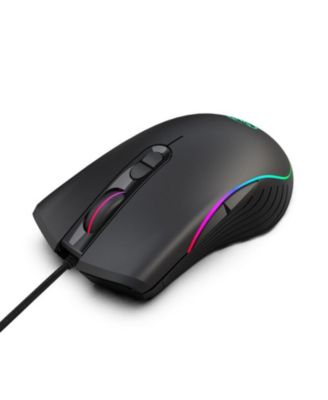 Wired RGB Gaming Mouse,8000 DPI Adjustable, Ergonomic Comfort Grip with 7 Backlight Modes for PC Gamers, Compatible with Windows & Mac