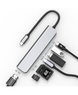 7-in-1 USB-C Hub, 4K HDMI Output, USB 3.0 Data Transfer | Ideal for Home Office, Travel, Content Creation