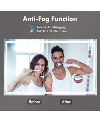 60X36 LED Bathroom Vanity Mirror with Dimmable Dual Front & Back Lights,  Memory Settings, Shatterproof Tempered Glass