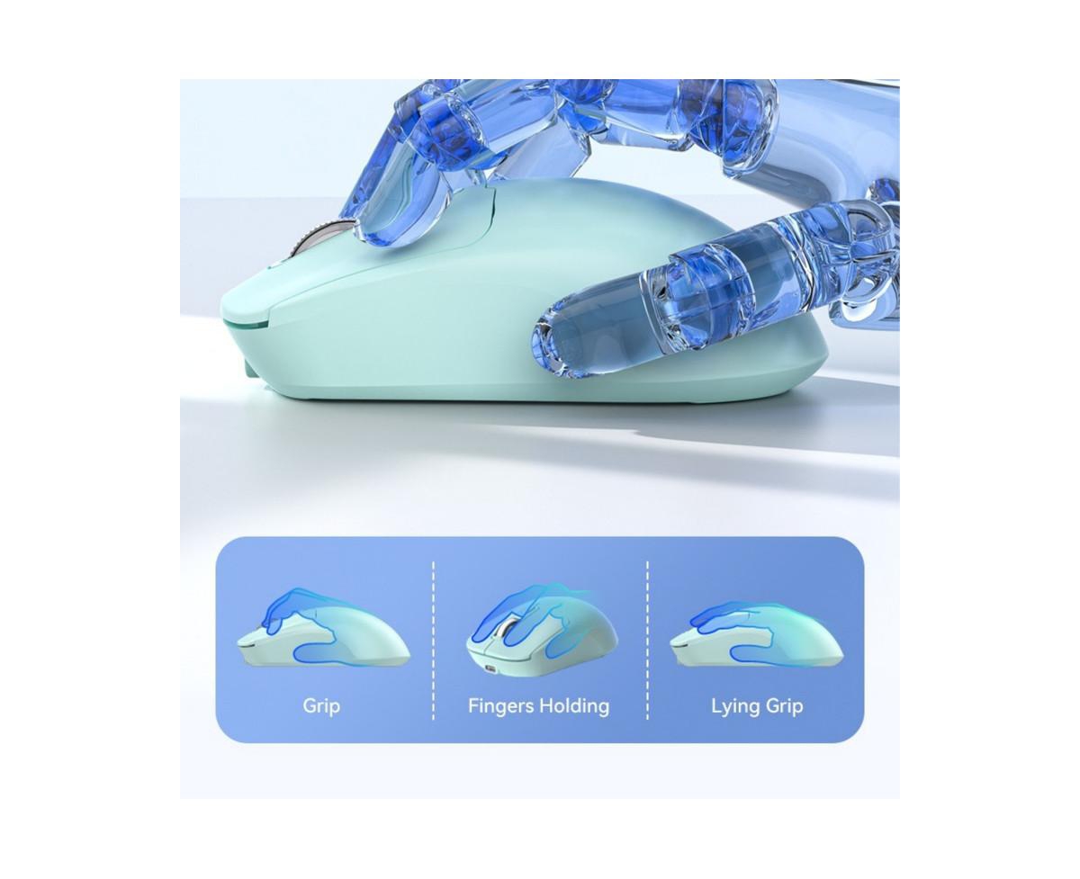 Risokeys Rechargeable Dual-Mode Wireless Mouse, Minimalist Design, Easy to Use, Universal for Laptops, Ideal for Office.