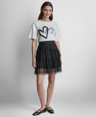 Women's Pull-On Mesh Tulle Mini Skirt