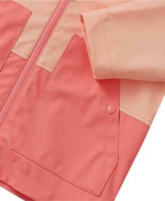 Girls Water Resistant Hooded Slicker Rain Jacket