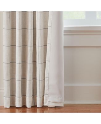 Brighton Windowpane Plaid Blackout Window Curtain Panel