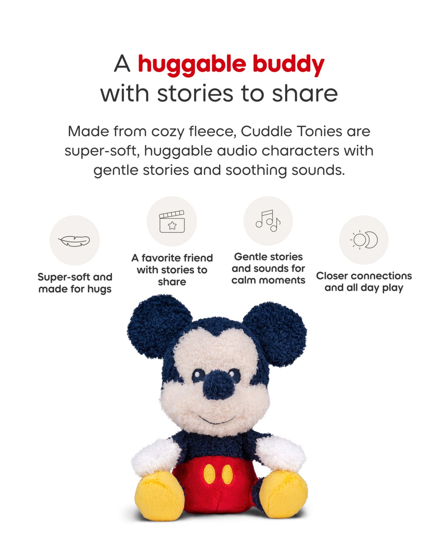 Детские мягкие игрушки Cuddle Tonies Mickey Mouse Plush — фото 3