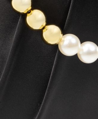 Imitation Pearl Top Handle Satchel Bag