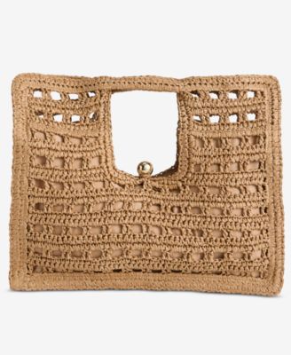 I.N.C. International Concepts Square Straw Tote Bag