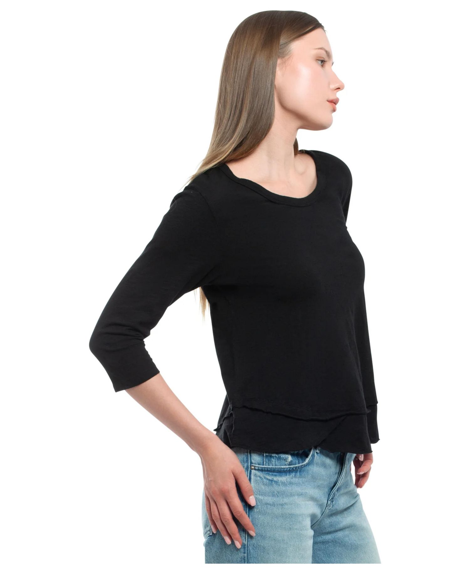 Women's Sleeve Mock Layer Tee