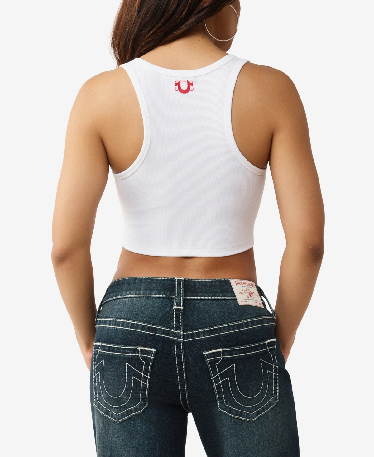 True Religion Women's Buddha Rib Overall Tank Top