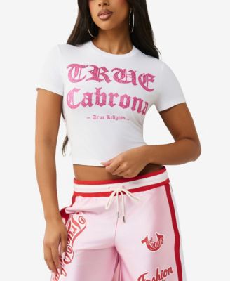 Women's Crystal Slogan Baby T-Shirt