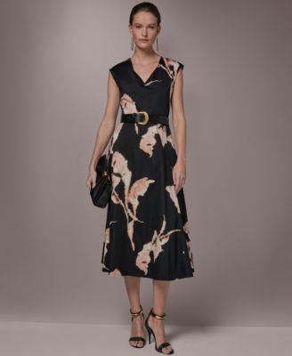 Women's Printed V-Neck Dress
