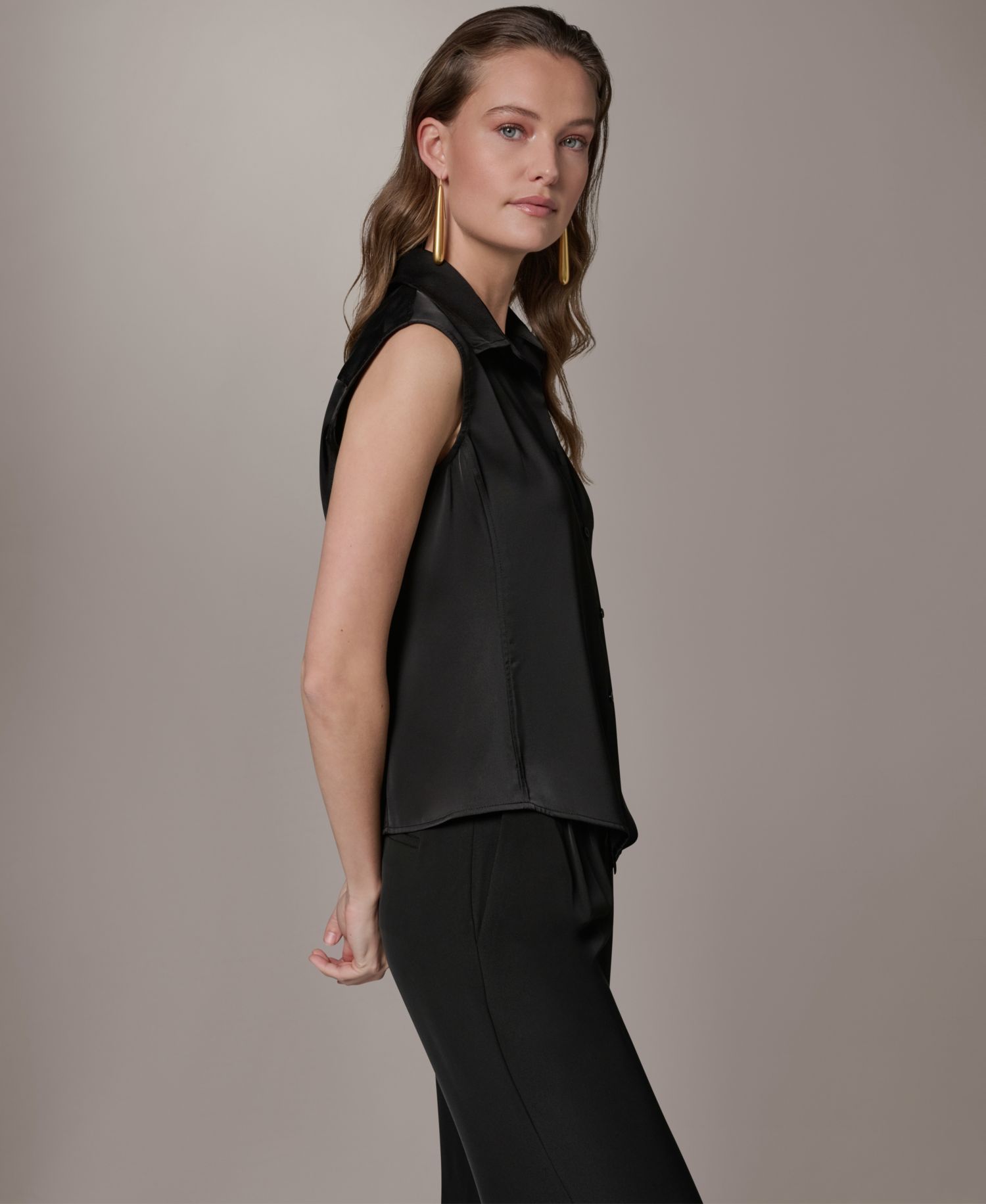 Petite Button-Front Shirt