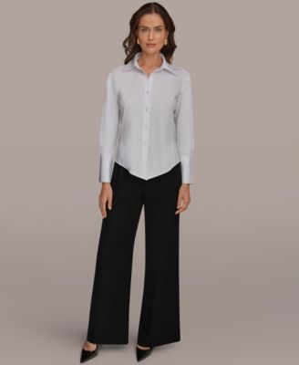 Donna Karan New York - Petite Collared Neck Shirt