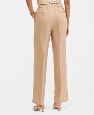 Women's Linen-Blend Pull-On Pants