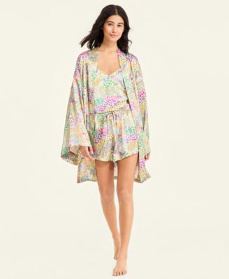 Flower Show Women's Flower Field Print Robe & Flower Field Print Pajamas Set