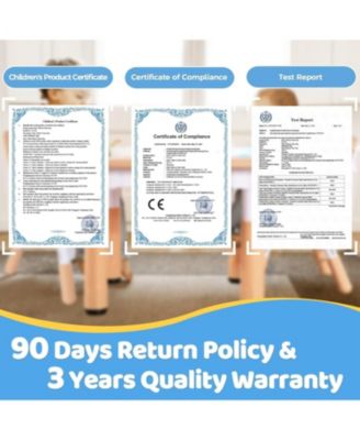 Modern Kids Table and 4 Chair Set, Height Adjustable Toddler Tables and 4 Chairs with Non-Slip Desk