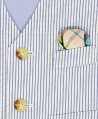 Baby Boys' Seersucker Stripe Vest, Shirt and Shorts, 3-Piece Set