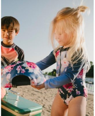 Girls One-Piece Long Sleeve Rashguard