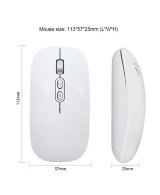 Rechargeable Silent Wireless Mouse: 2.4G, 1-Click Desktop, 3-Speed DPI for Office/Study, Slim & Easy-to-Use for Professionals/Students