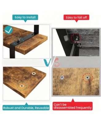 4-Tier Wood Display Rack for Small Items - Durable, Portable, Easy Assembly