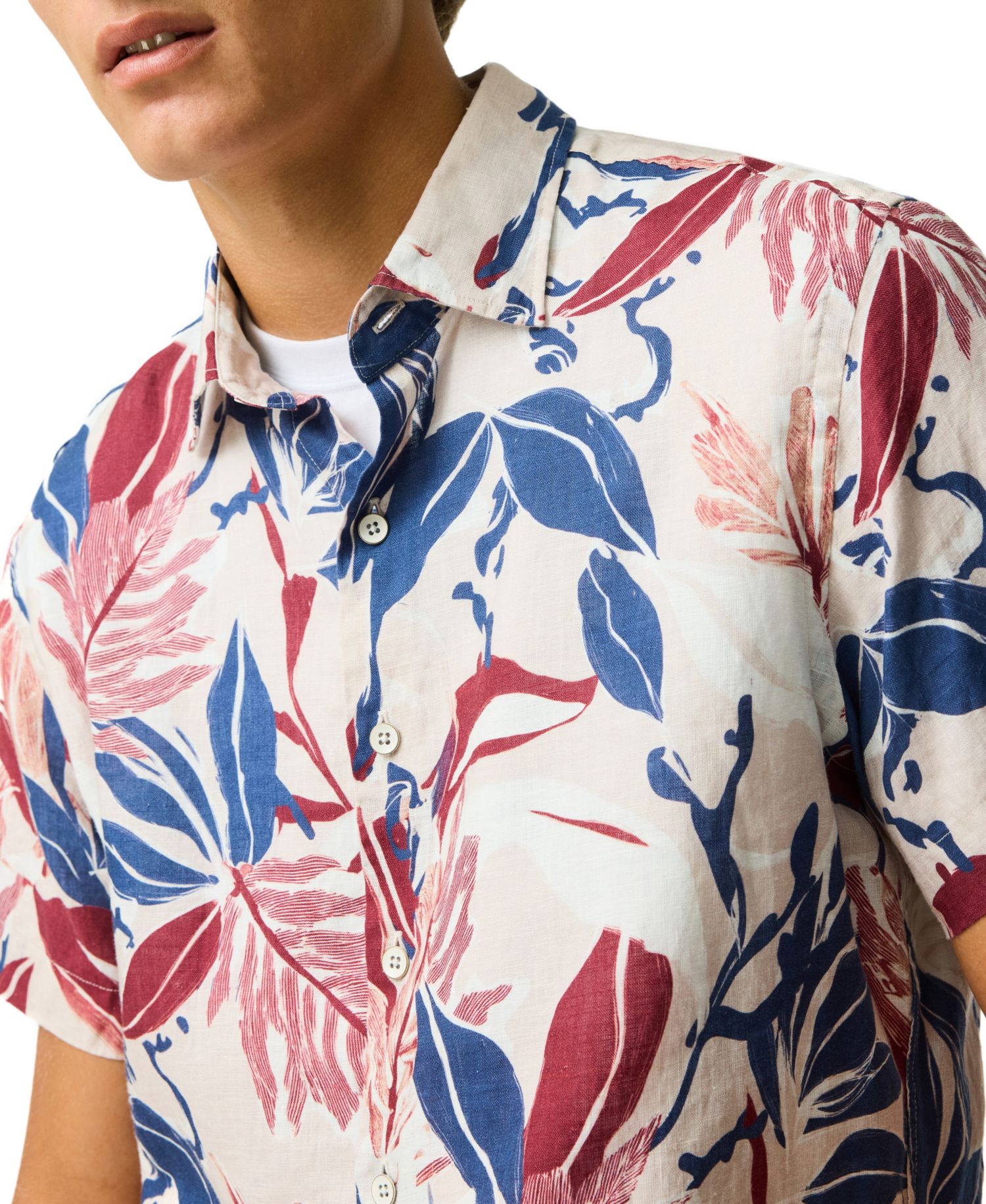 Men's Slim Fit Saltwater Linen Shirt