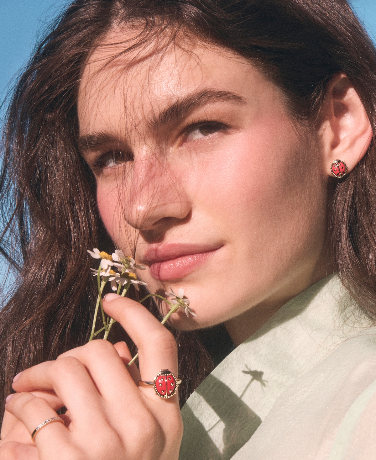 Kendra Scott 14k Gold Over Brass Lady Bug Stud Earrings