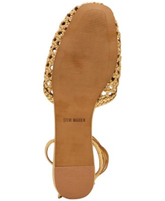 Women's Flutter Woven Leg-Wrap Round Toe Flats