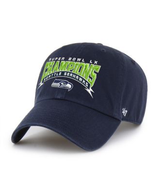 Men's Navy Seattle Seahawks Super Bowl LX Champions Clean Up Adjustable Hat