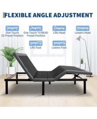 LED Bed Frame with Storage Headboard & Drawers - No Box Spring Needed