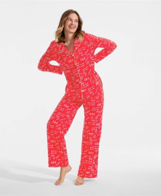 Women's Poplin Wide Leg Sleep Pants