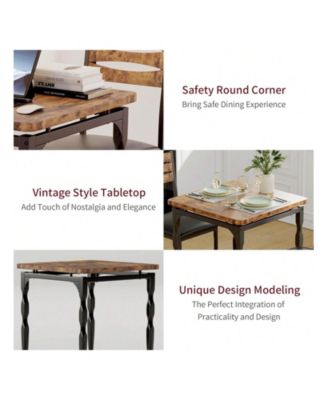 Kitchen Table Home Dining Table Set For 2 Dining Table And Chairs Set Of 2 for Dining Room, Home Office, Living Room