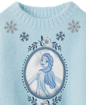 Girls' 2T-6X Frozen Fair Isle Crewneck Sweater