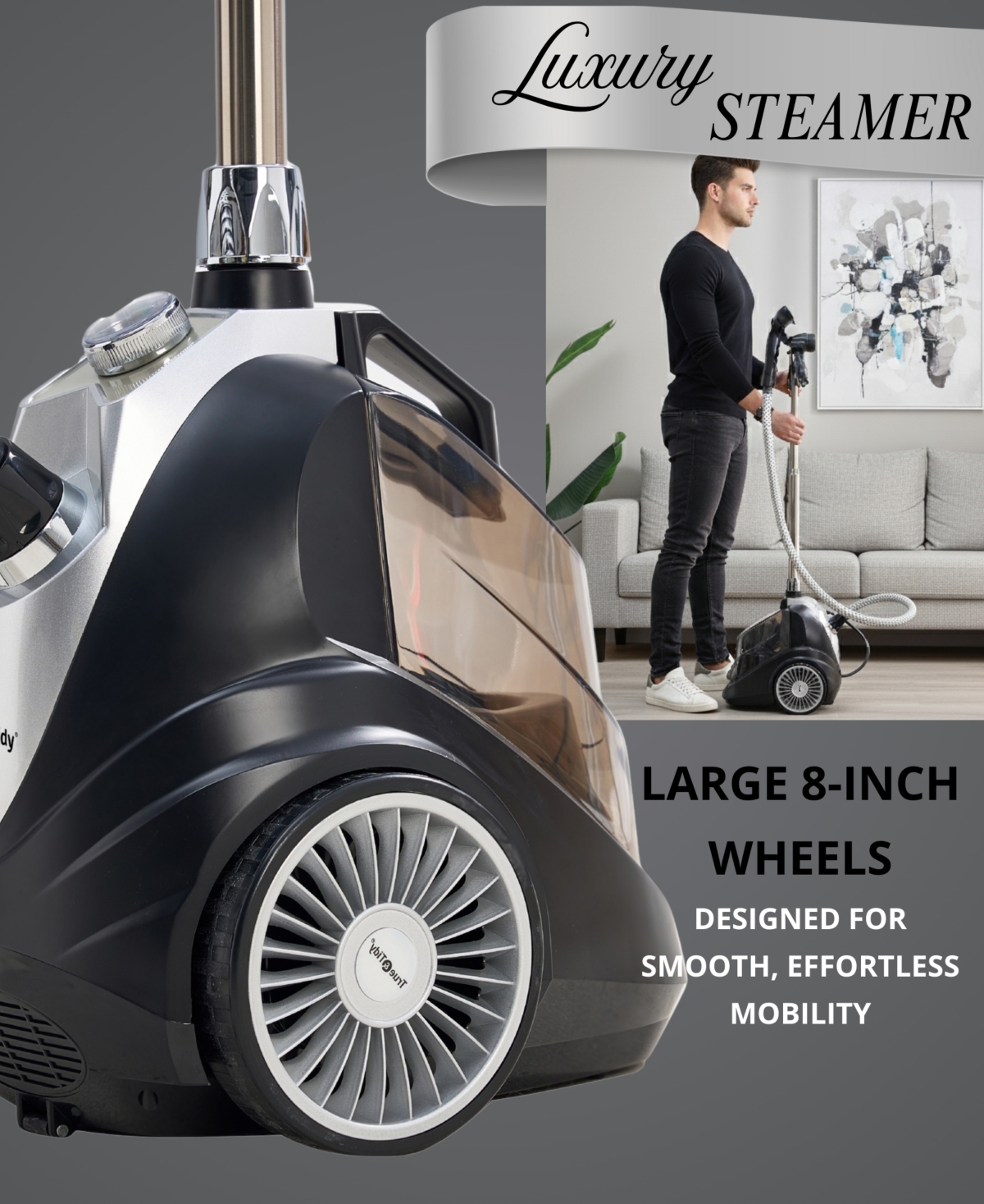 True & Tidy Luxury 1800-Watt Upright Garment Steamer