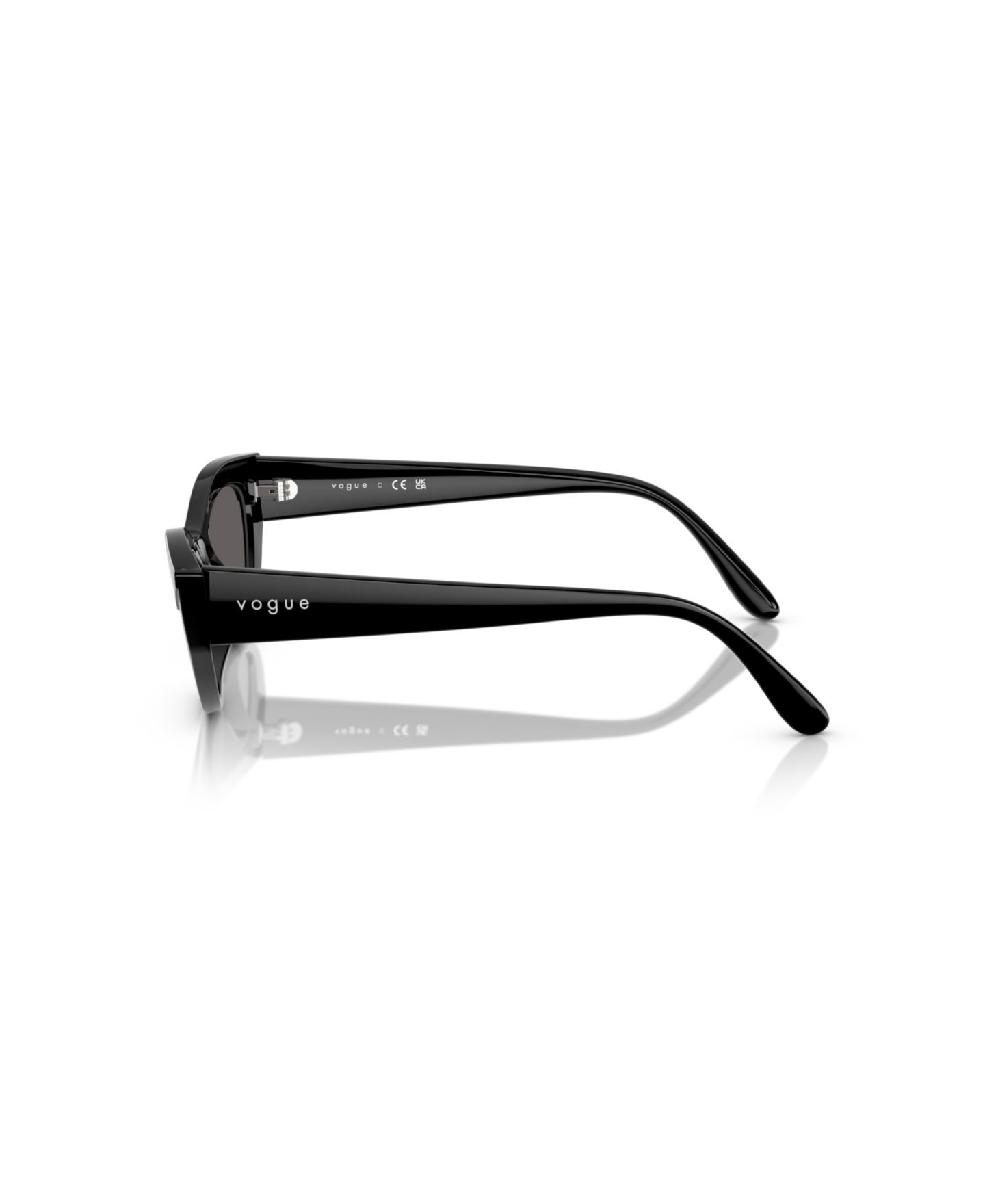 Женские солнцезащитные очки Vogue Eyewear Cat Eye Sunglasses, VO5637SU, цвет: Чёрный — фото 3