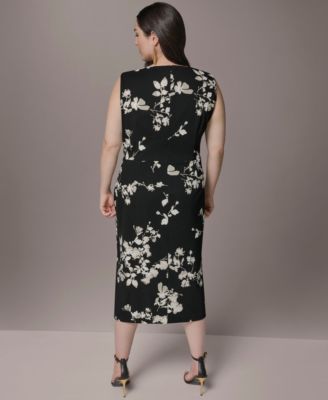 Plus Size Sleeveless Side Ring Sheath Dress