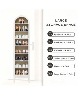 Space-Saving Tall Arched Book shelves with Adjustable Shelves for Home