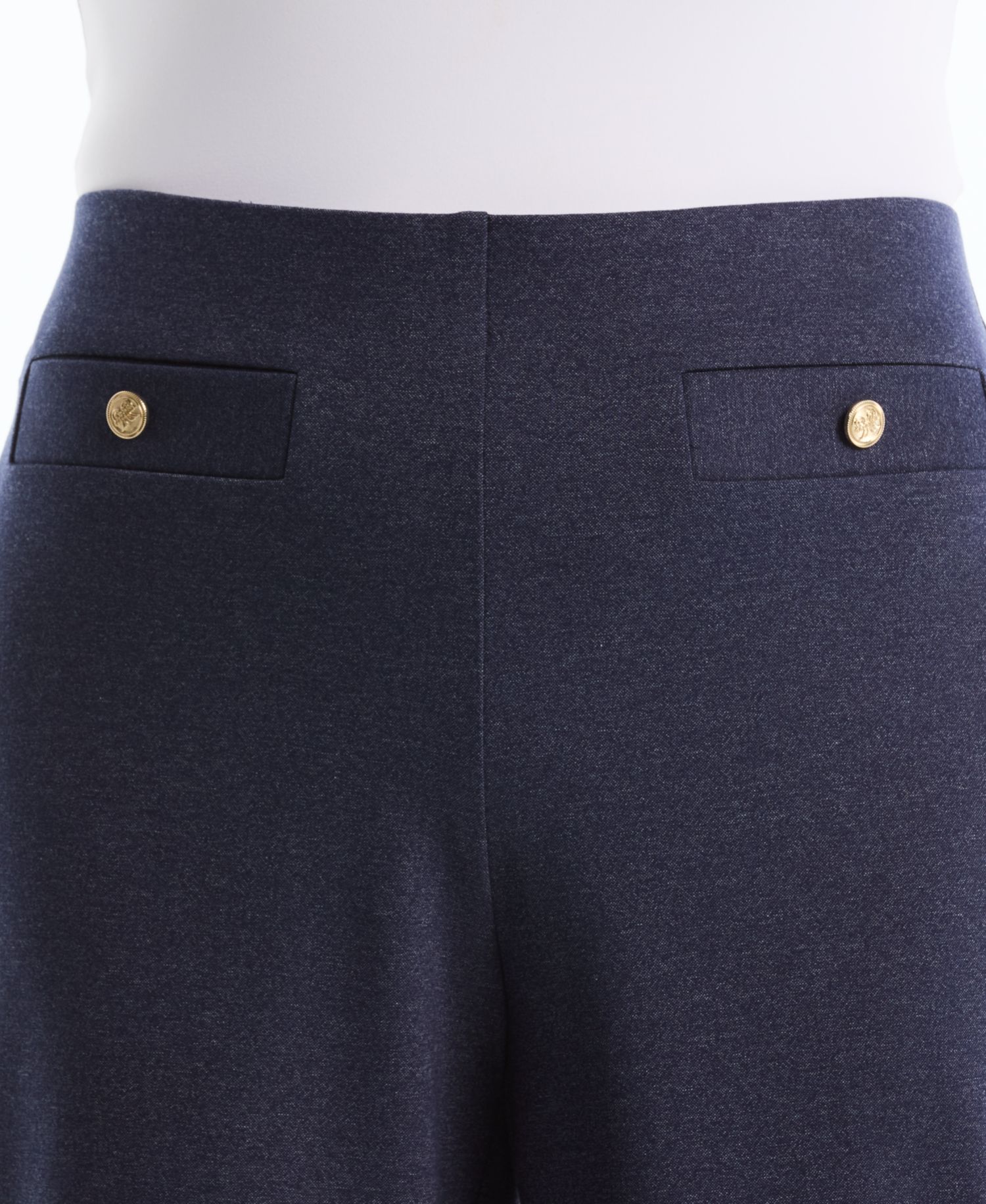 Plus Size Indigo Denim Wide-Leg Pants