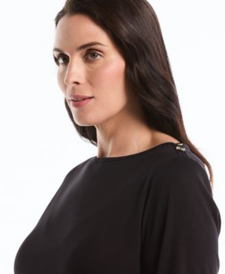 Plus Size Boat Neck Pull-On Top