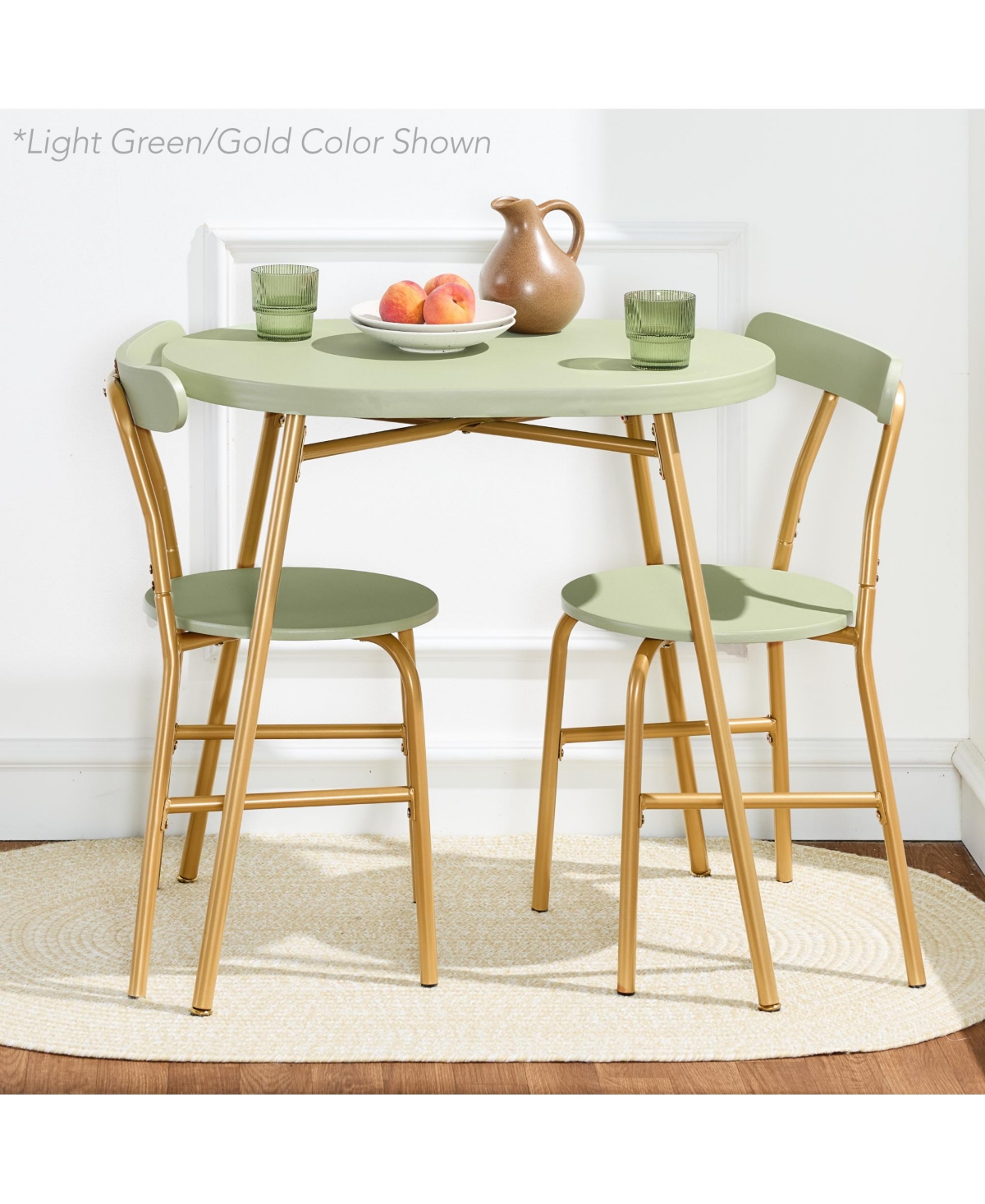 Best Choice Products 3-Piece Oval Dining Table Set, Modern Small Kitchen Dinette w/ 2 Chairs