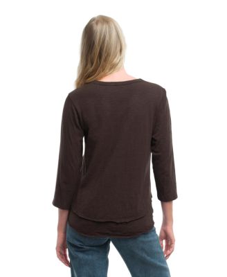 Women's 3/4 Sleeve Mock Layer Tee