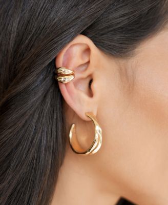 Liquid Luxe Gold Cuff Earrings