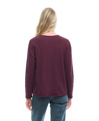 Women's Boxy Mixed Fabric Hem Tee