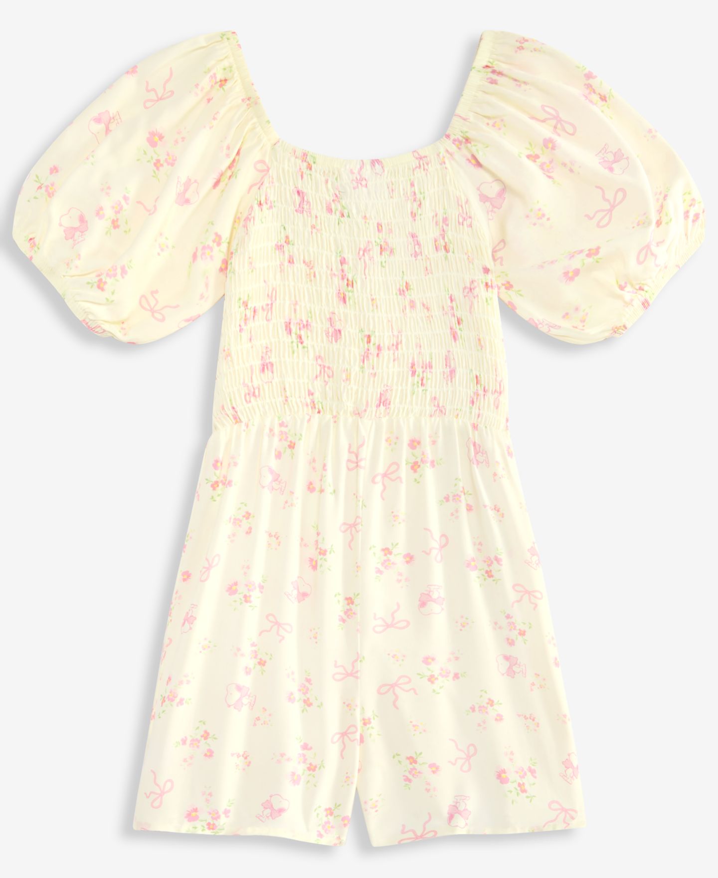 Платье Peanuts Snoopy Ditsy Smocked Skort Dress для девочек, цвет: Белый — фото 2