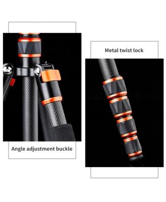 BA225 5-Section Carbon Fiber Tripod/Monopod with 360-Degree Ball Head, 17.6 lbs Capacity