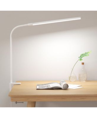 Clip-on Gooseneck LED Desk Lamp, USB-Powered with 3 Color Modes 10 Brightness, 360°Adjustable