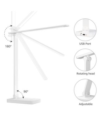 LED Desk Lamp with charging port, 650LM Touch Control, 5 Brightness Level