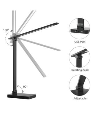 LED Desk Lamp with charging port, 650LM Touch Control, 5 Brightness Level