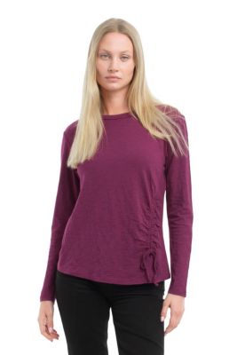 Women's Clothing Long Sleeve Ruched Side Tee