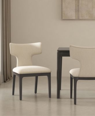 Eloria Chenille Upholstered Dining Side Chairs, Set of 2