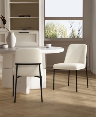 Loft Faux Leather Upholstered Dining Side Chairs, Set of 2