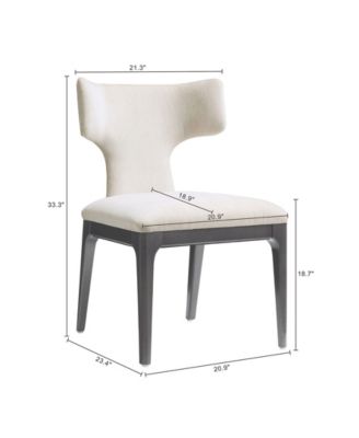 Eloria Chenille Upholstered Dining Side Chairs, Set of 2